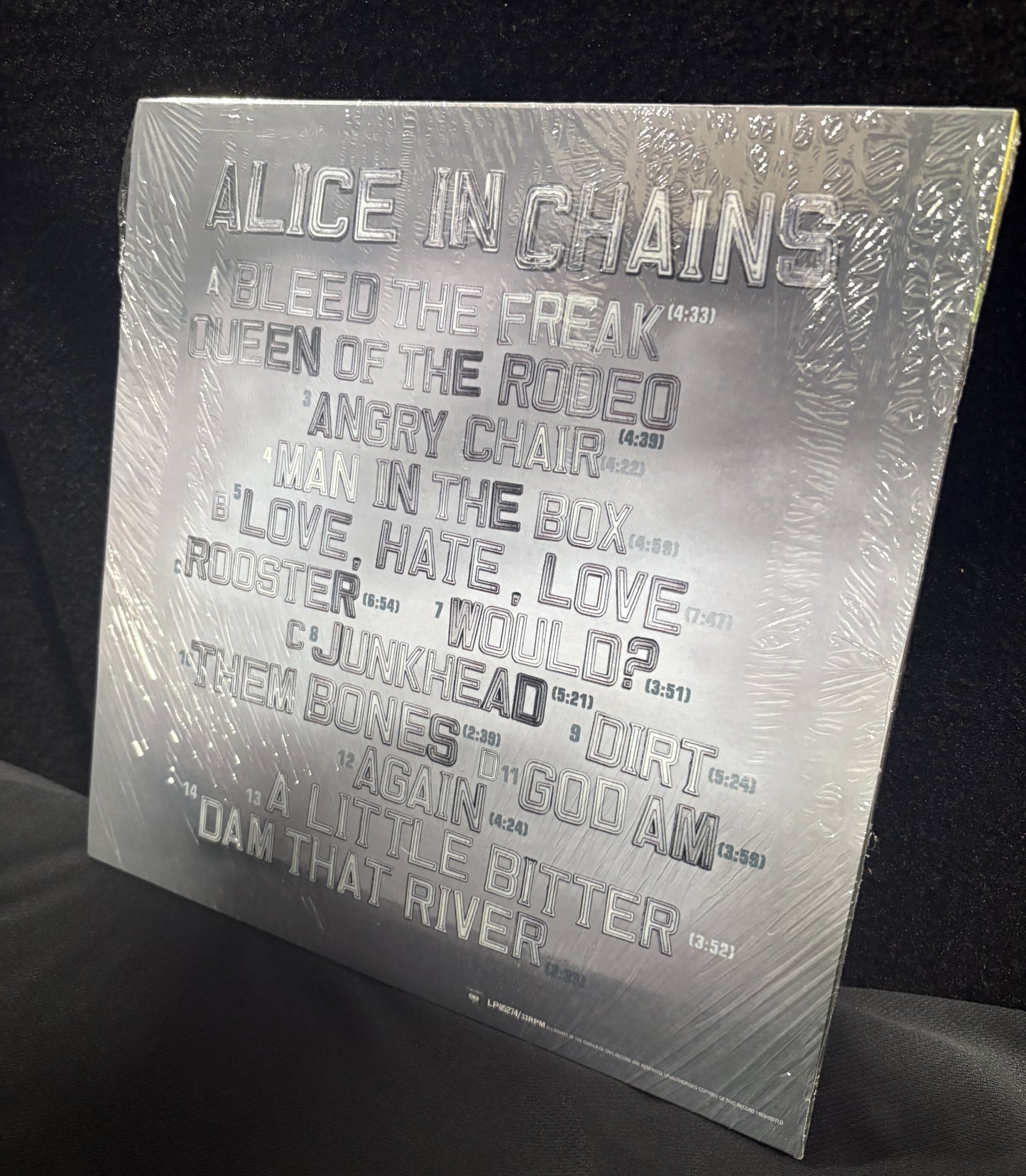 Alice In Chains - Live vinyl album back cover real product