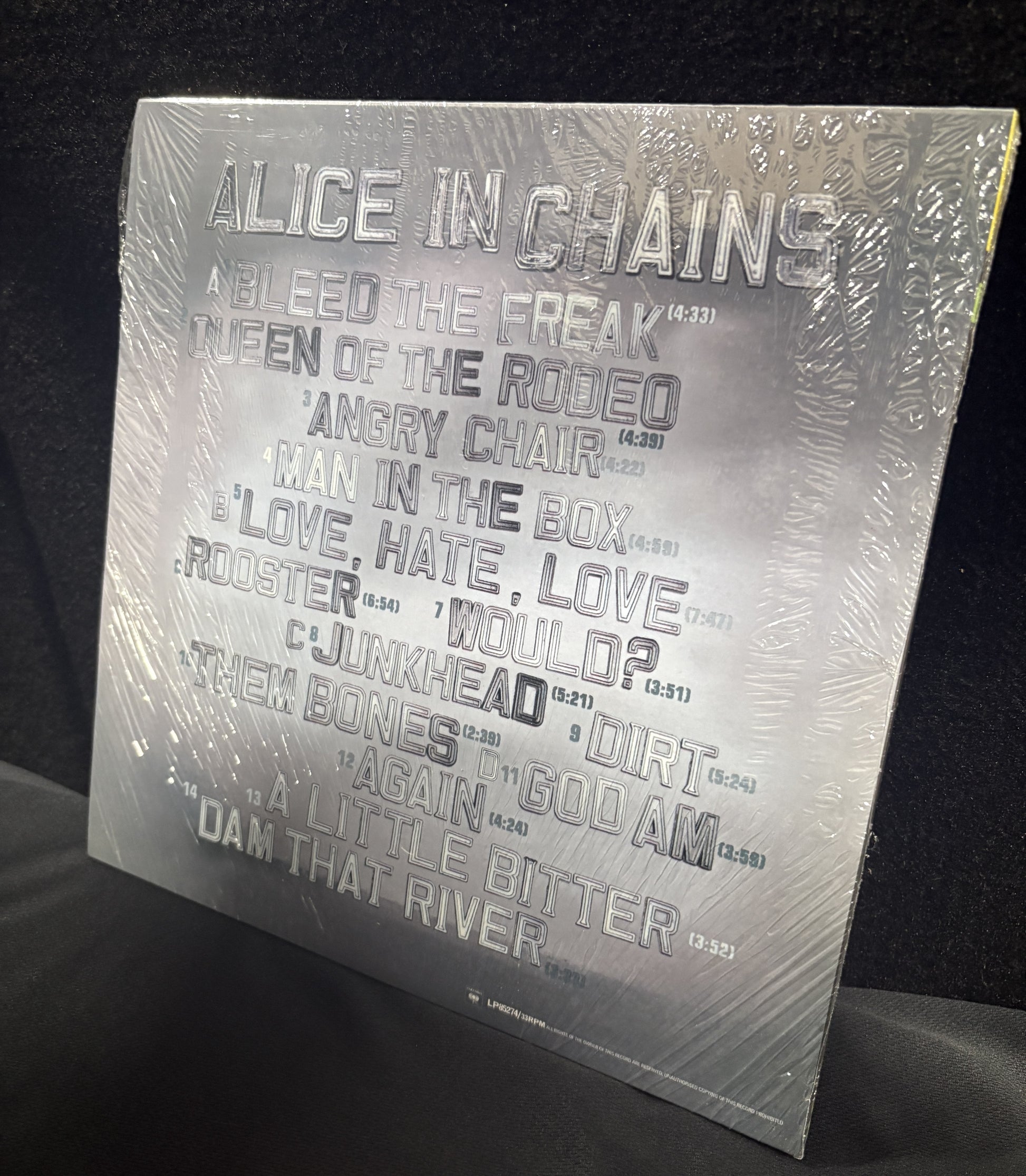 Alice In Chains - Live vinyl album back cover real product