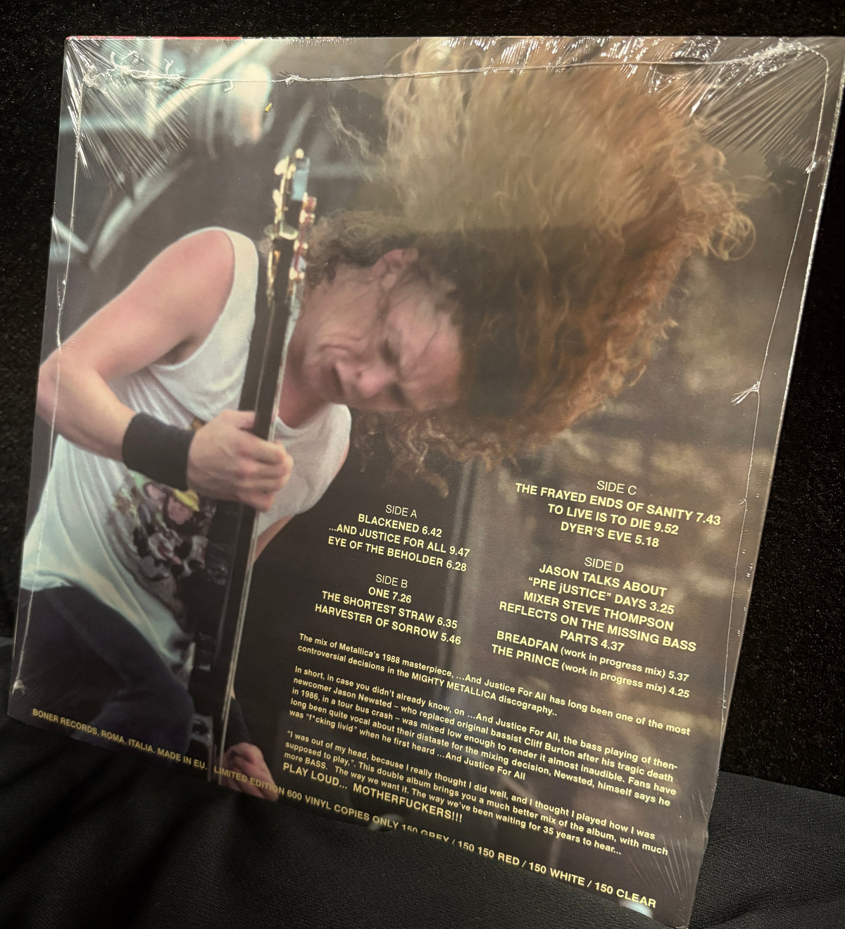 Metallica - ...And Justice For Jason vinyl product back view