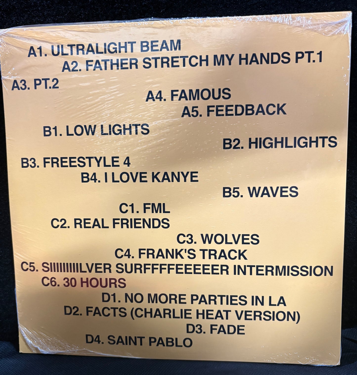 Kanye West - The Life of Pablo vinyl album back cover real
