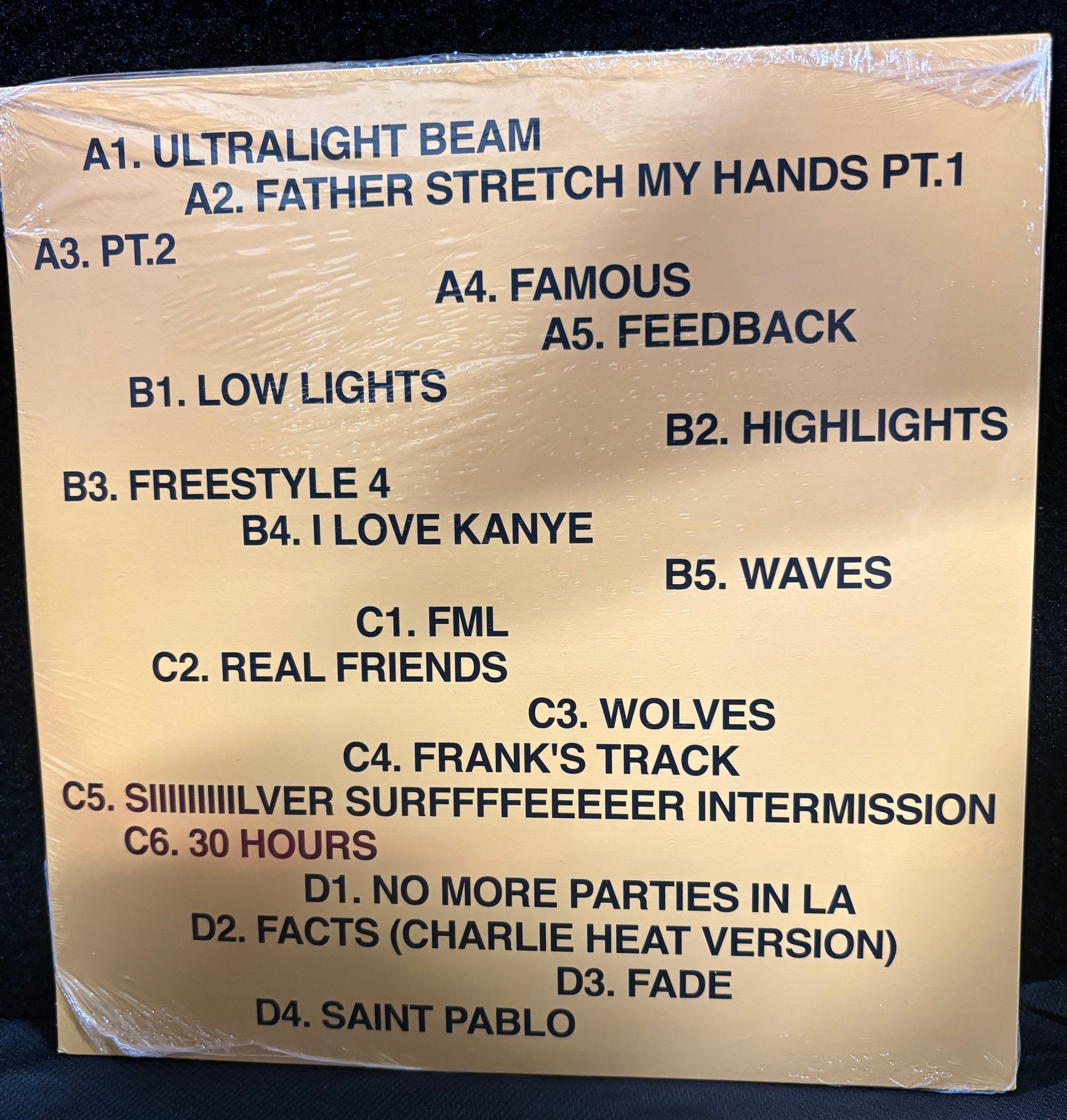 Kanye West - The Life of Pablo vinyl album back cover real