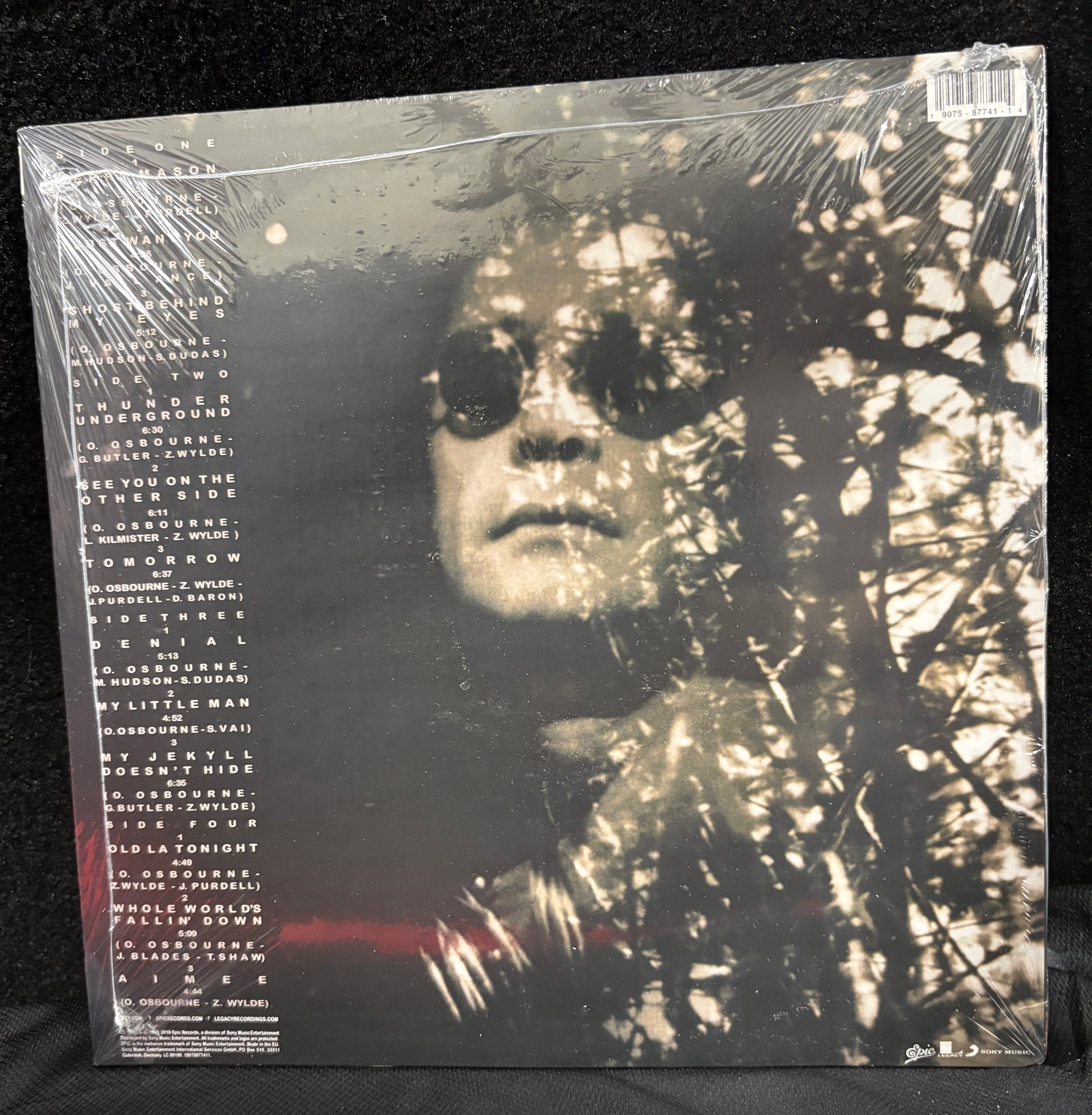 Ozzy Osbourne - Ozzmosis vinyl album back cover real