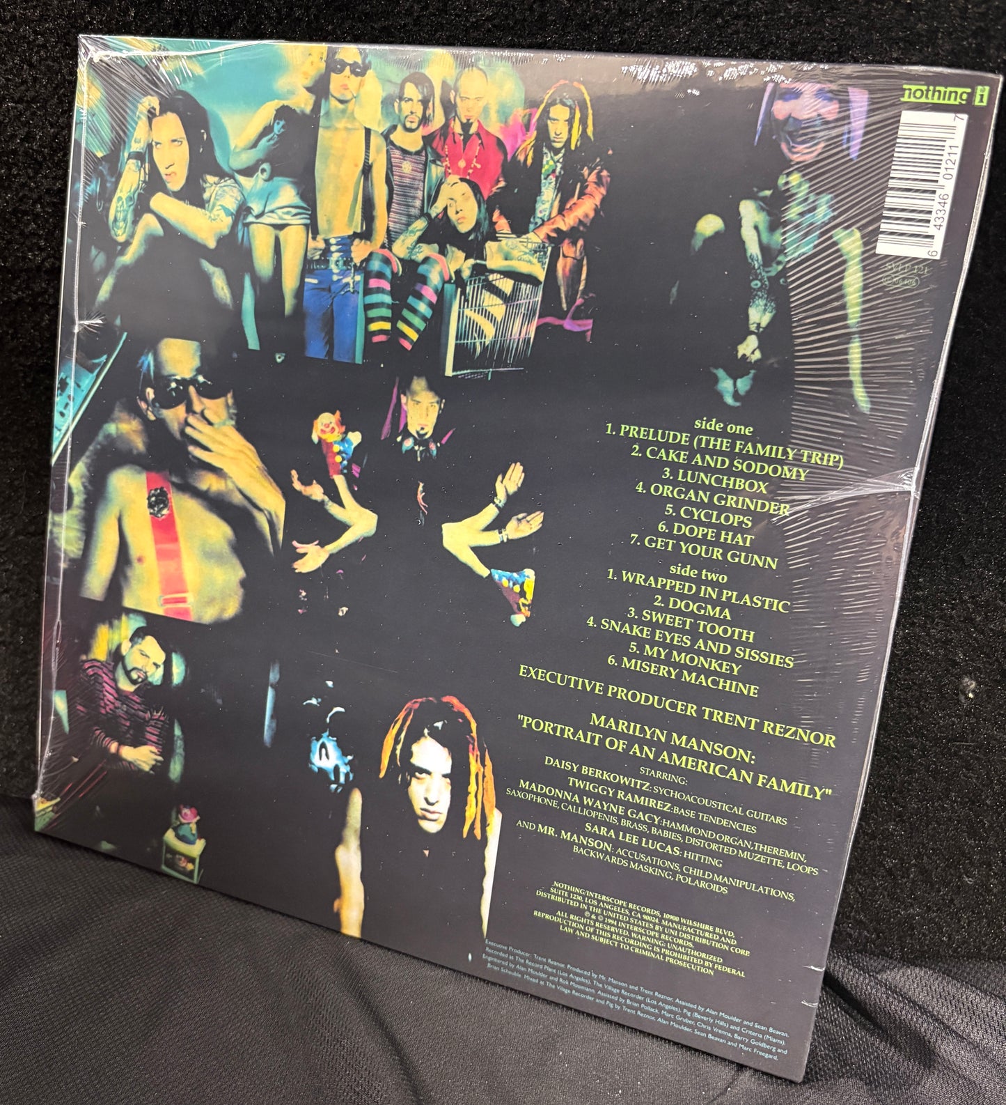 Marilyn Manson - Portrait Of An American Family vinyl album back cover real product