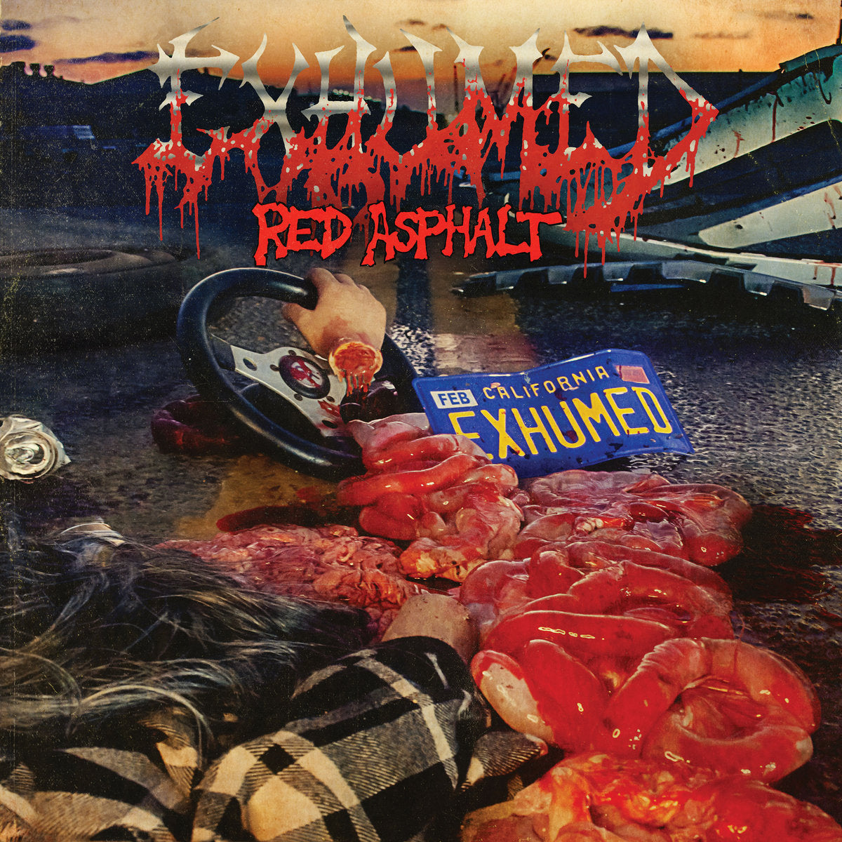 Exhumed - Red Asphalt vinyl album cover