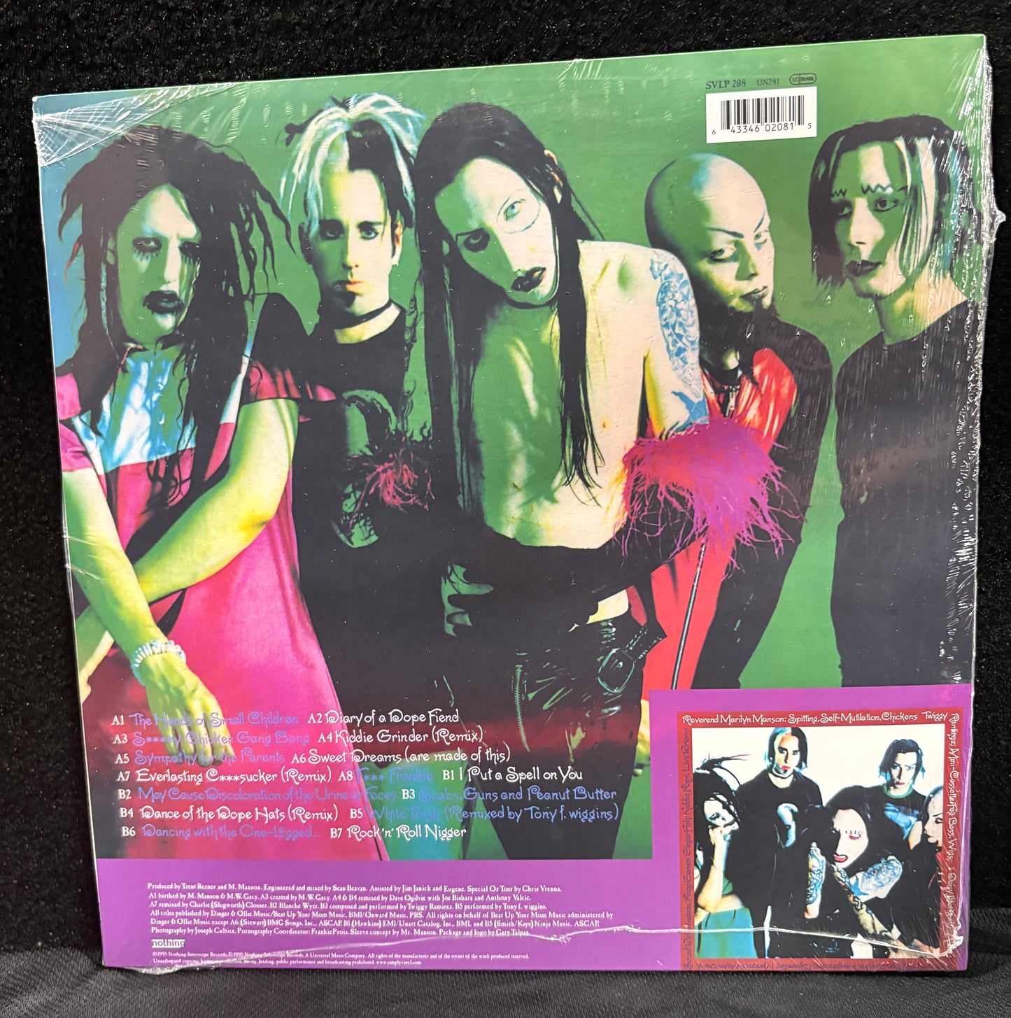Marilyn Manson - Smells Like Children vinyl album back cover real